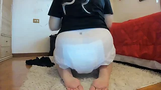 Masturbation beamy dirty diaper working of pee